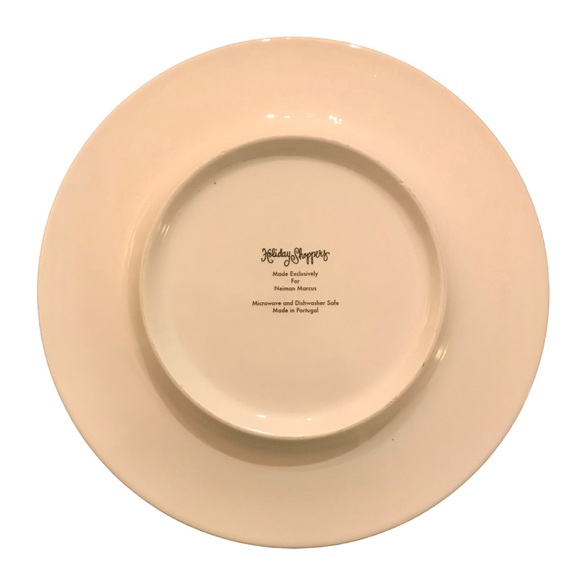 HOLIDAY SHOPPERY by Neiman Marcus Set of 3 Appetizer Plates Made in Portugal - Picture 3 of 11